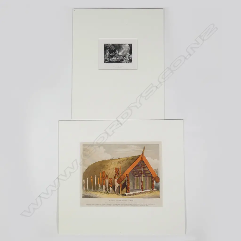 Two New Zealand historical early reproduction lithographs Image 1++