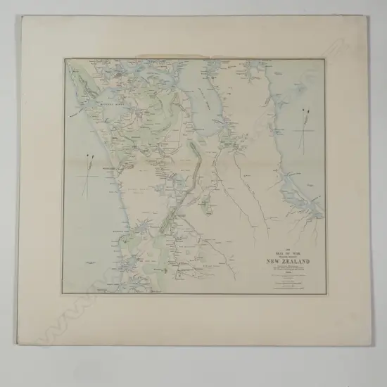 Waikato Land Wars map: 'The Seat of War Waikato District New Zealand'