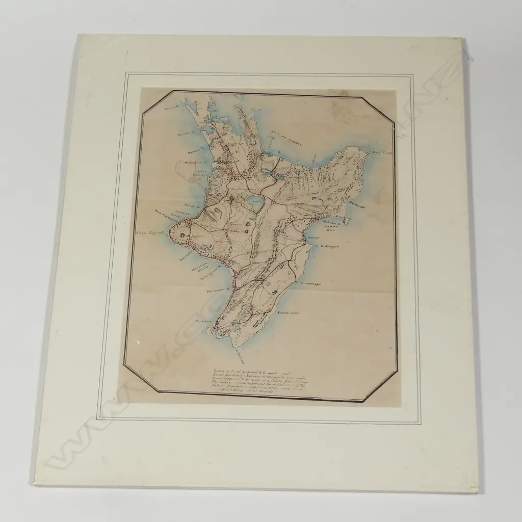 Untitled military map of the North Island c.1865 Image 1++