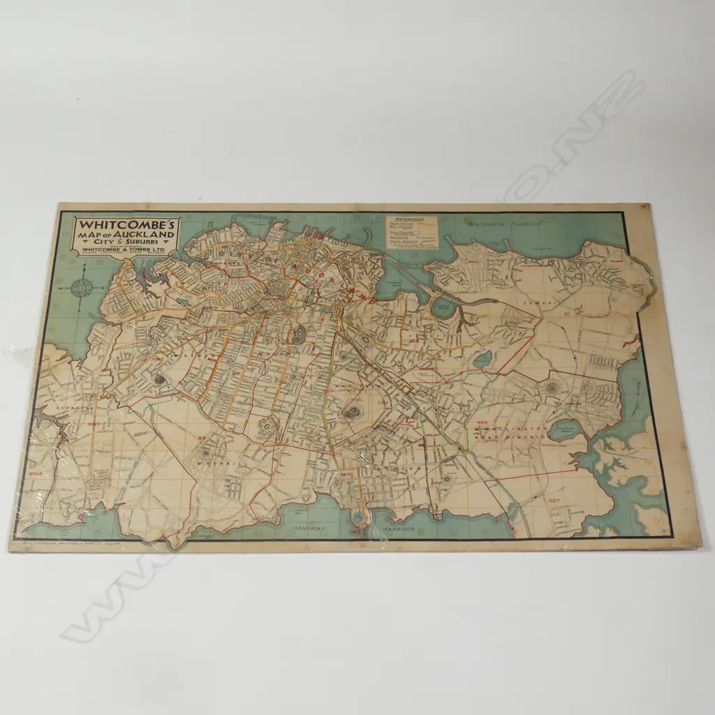 Whitcombe's Map of Auckland City & Suburbs Image 1++