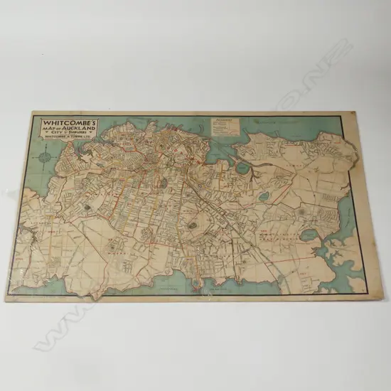 Whitcombe's Map of Auckland City & Suburbs