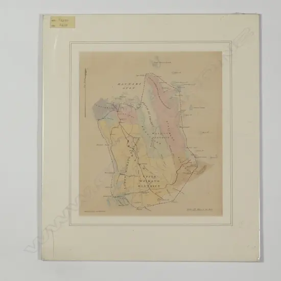 19thC map of Auckland Province showing Maori tribal areas