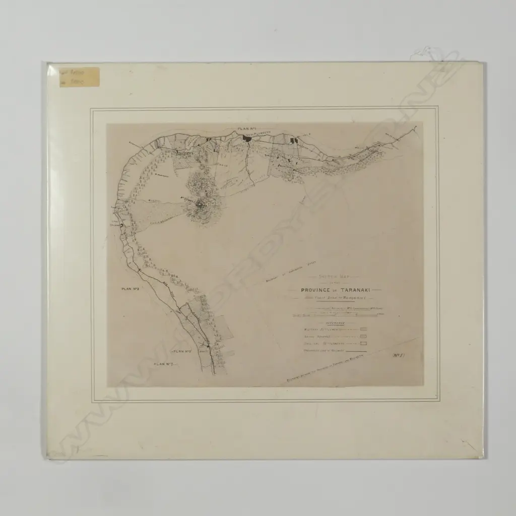 Sketch map of the Province of Taranaki and Coast Line to Wanganui Image 1++