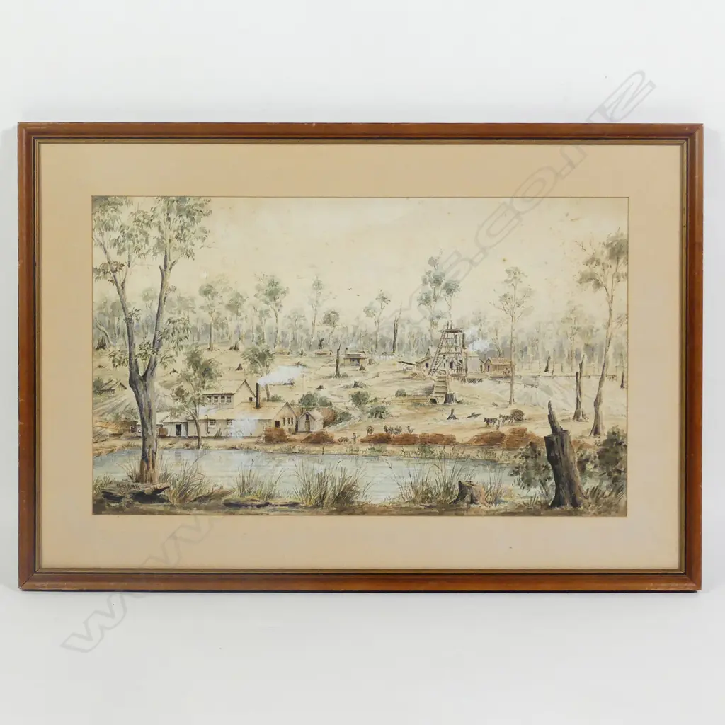 Roland Clark (Australian) - Untitled watercolour landscape Image 1++