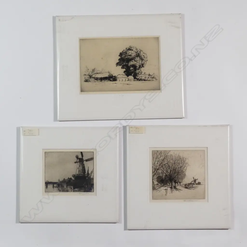 Three landscape etchings Image 1++