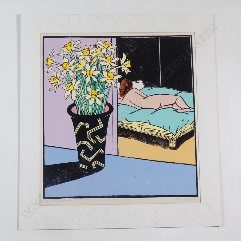 Tom Burnett 'Still Life + Figure' screenprint 1984 Image 1++