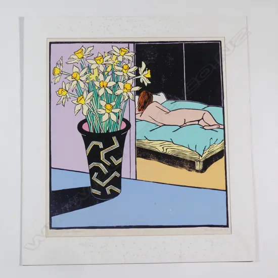 Tom Burnett 'Still Life + Figure' screenprint 1984