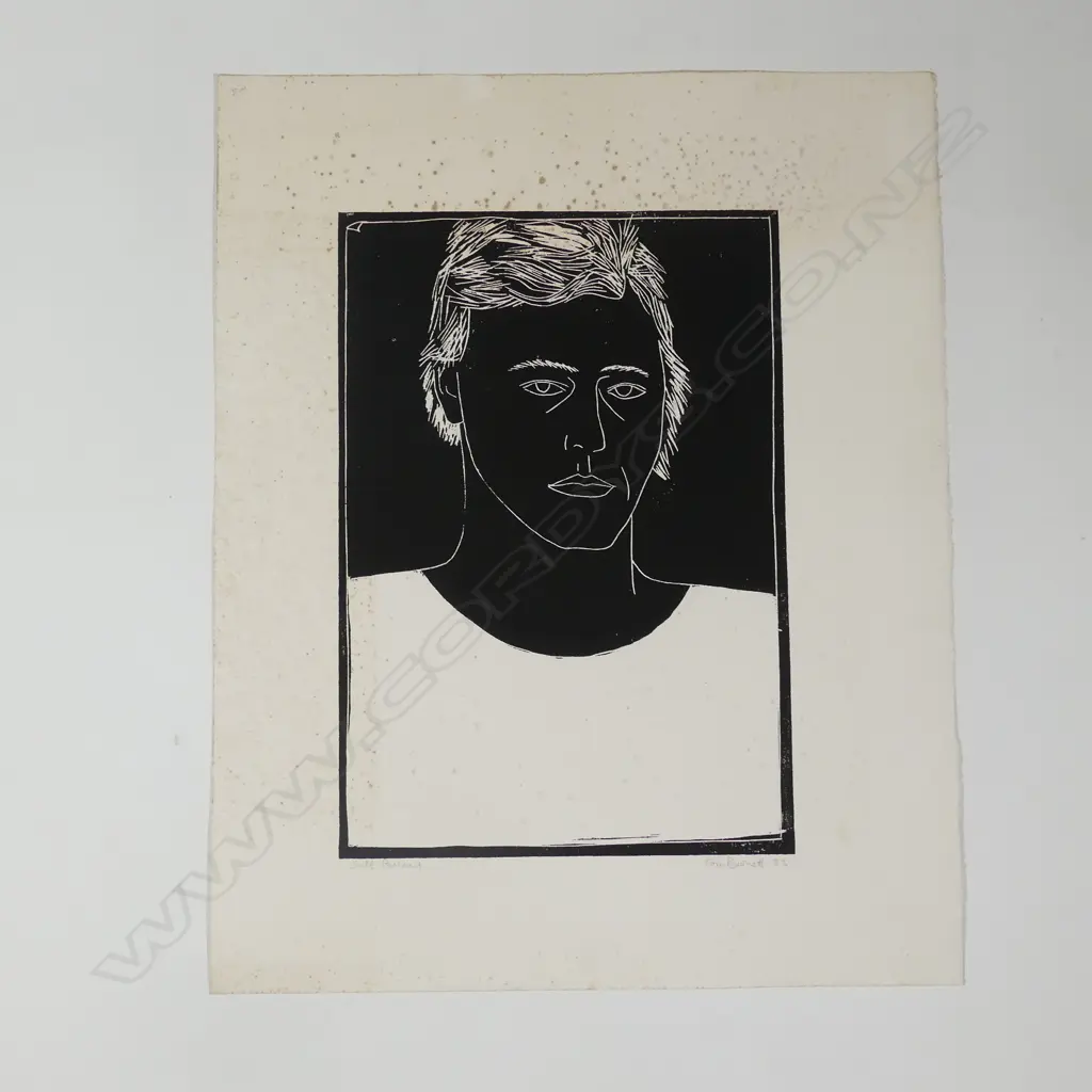 Tom Burnett (b. 1958) 'Self Portrait' screenprint Image 1++