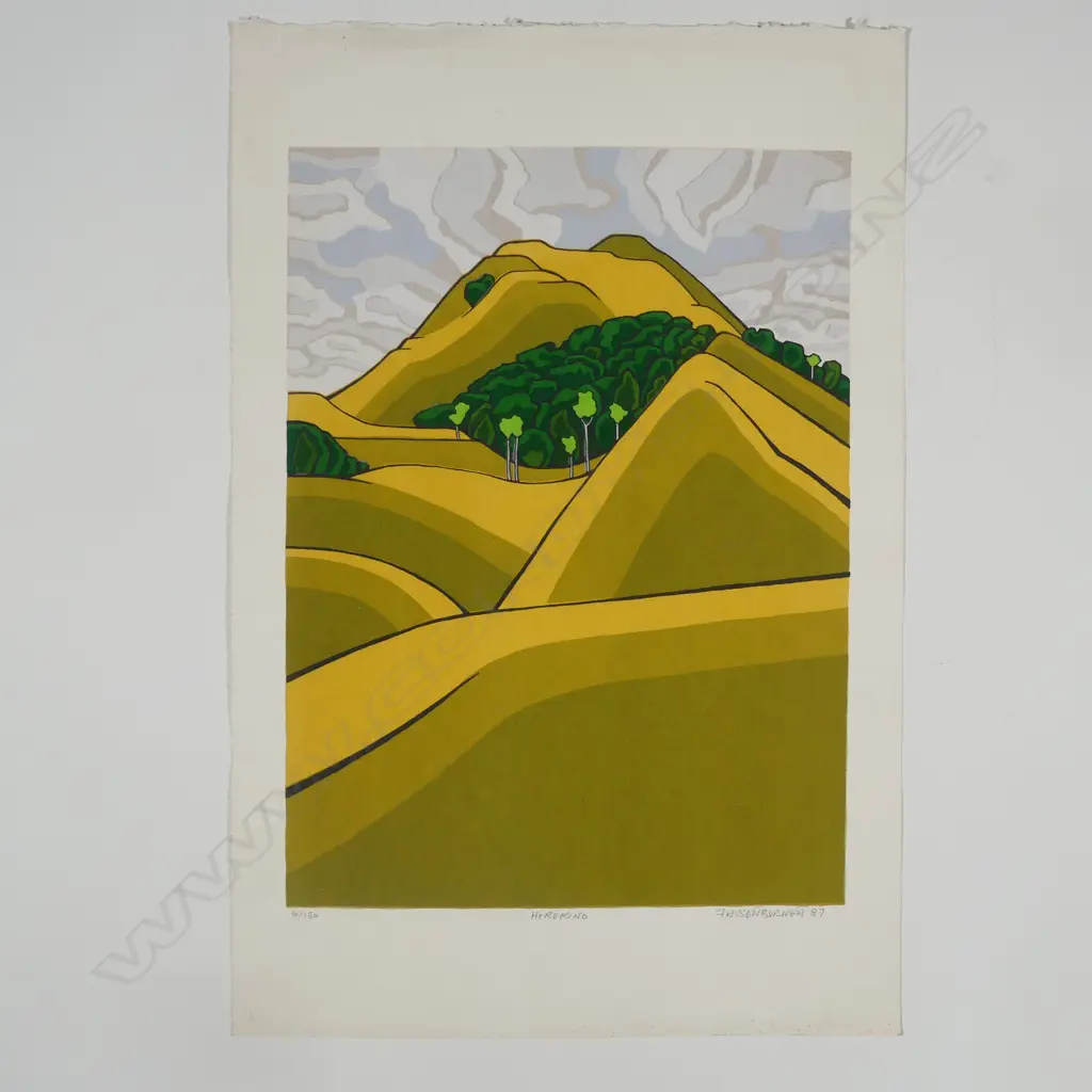 Fassett Burnett (b. 1932) 'Herekino' screenprint Image 1++