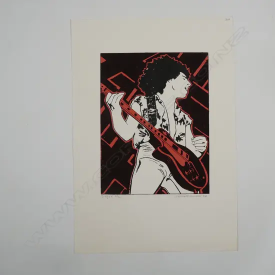 Fassett Burnett (b. 1932) 'Singer' screenprint