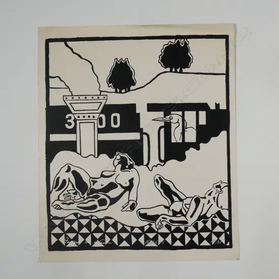 Tom Mutch (b. 1951) 'Progress the dream' screenprint