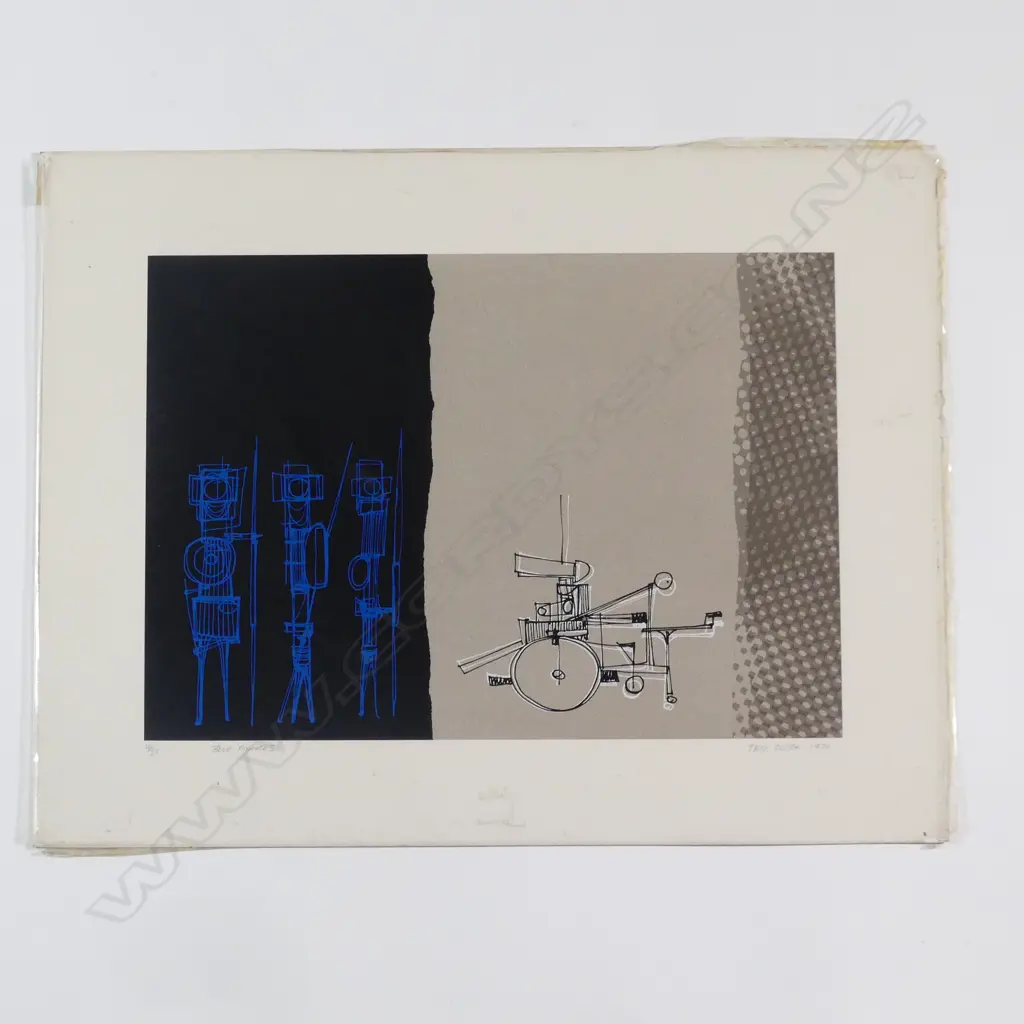 Ted Dutch 'Blue Figures' screenprint Image 1++