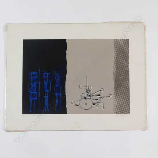 Ted Dutch 'Blue Figures' screenprint