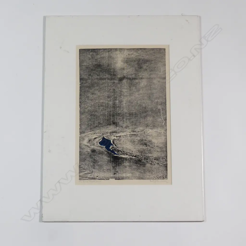 Betty Curnow 'The Blue Pool' woodblock print 11/20 Image 1++