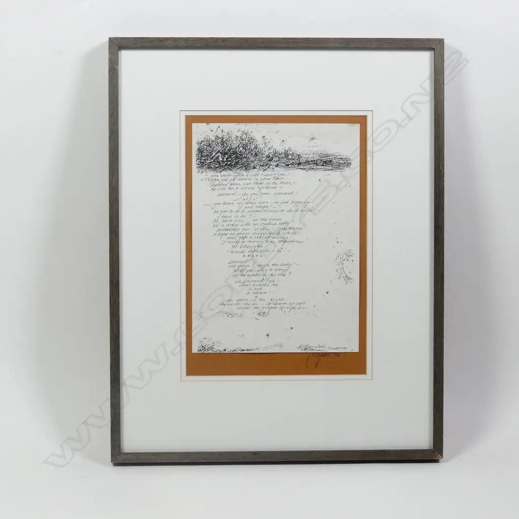 Rudi Gopas (1913-83) 'Leonardo Davinci: (2)' carbon print poem Image 1++