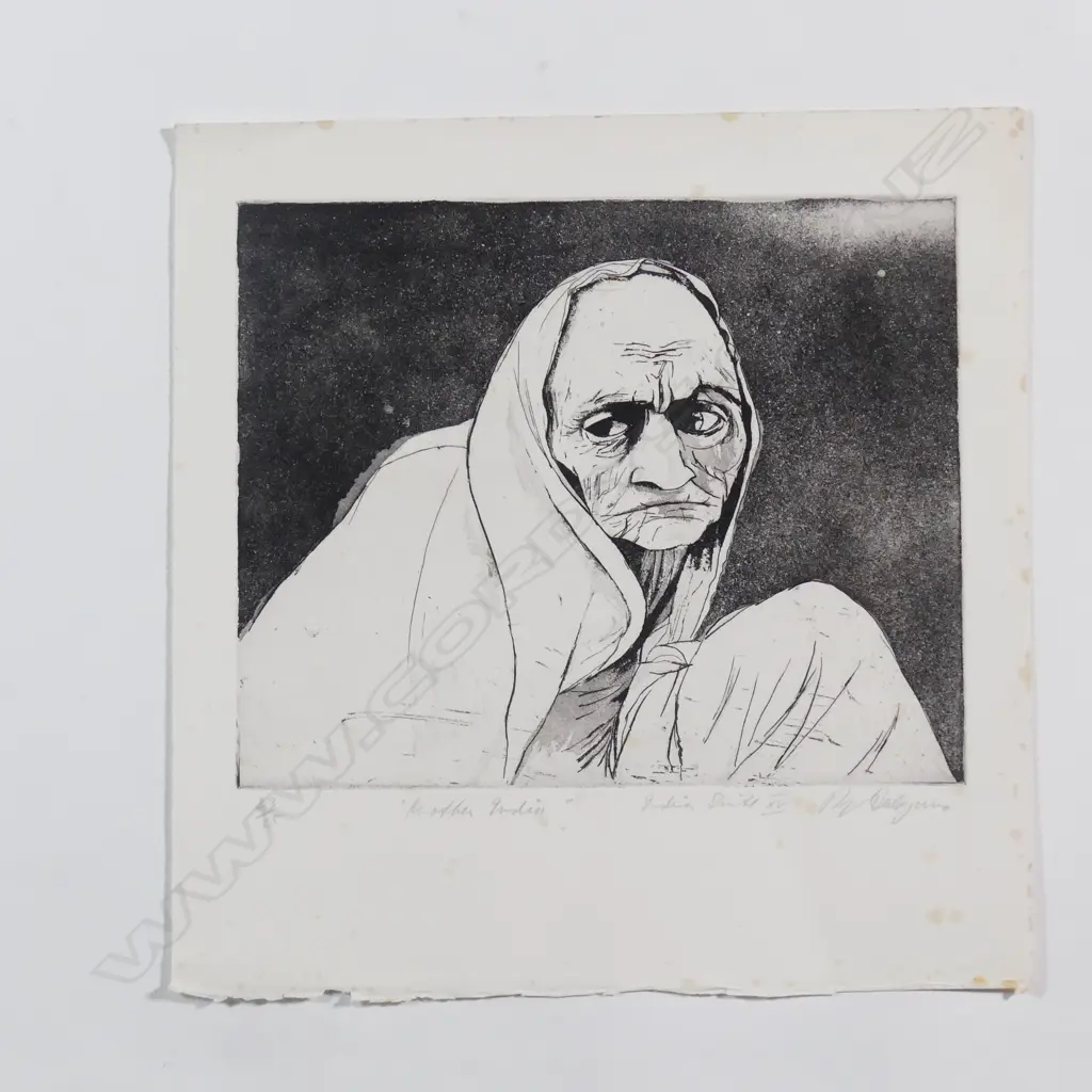 Roy Dalgarno 'Indian suite XV - Mother India' etching Image 1++