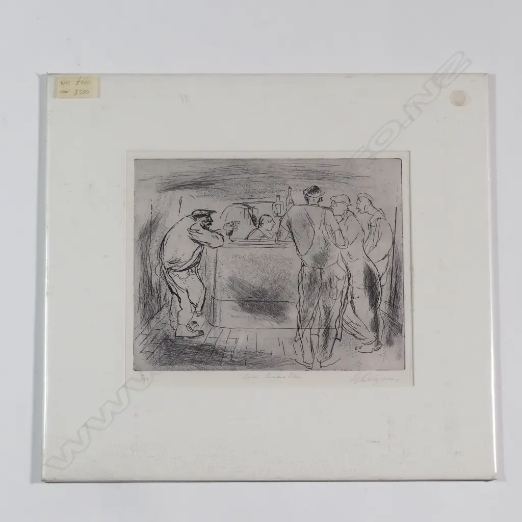 Roy Dalgarno 'Paris Bistro Bar' etching Image 1++