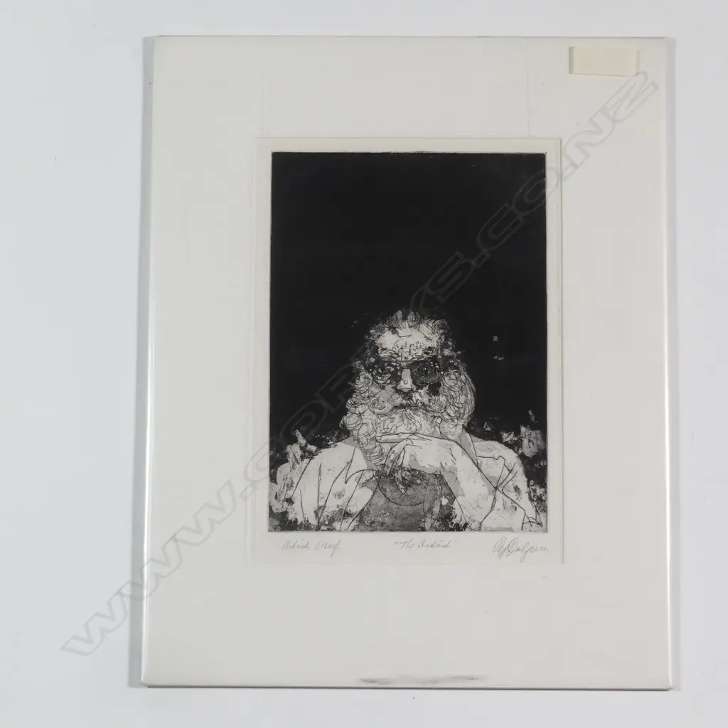 Roy Dalgarno 'The Artist' artist proof etching Image 1++
