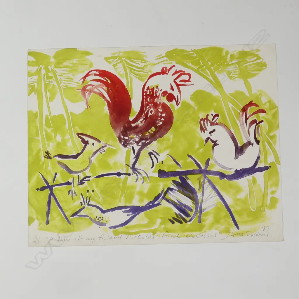 Jane Evans (1946-2012) 'A few of my friend Nicola's fowl excesses' Image 1++