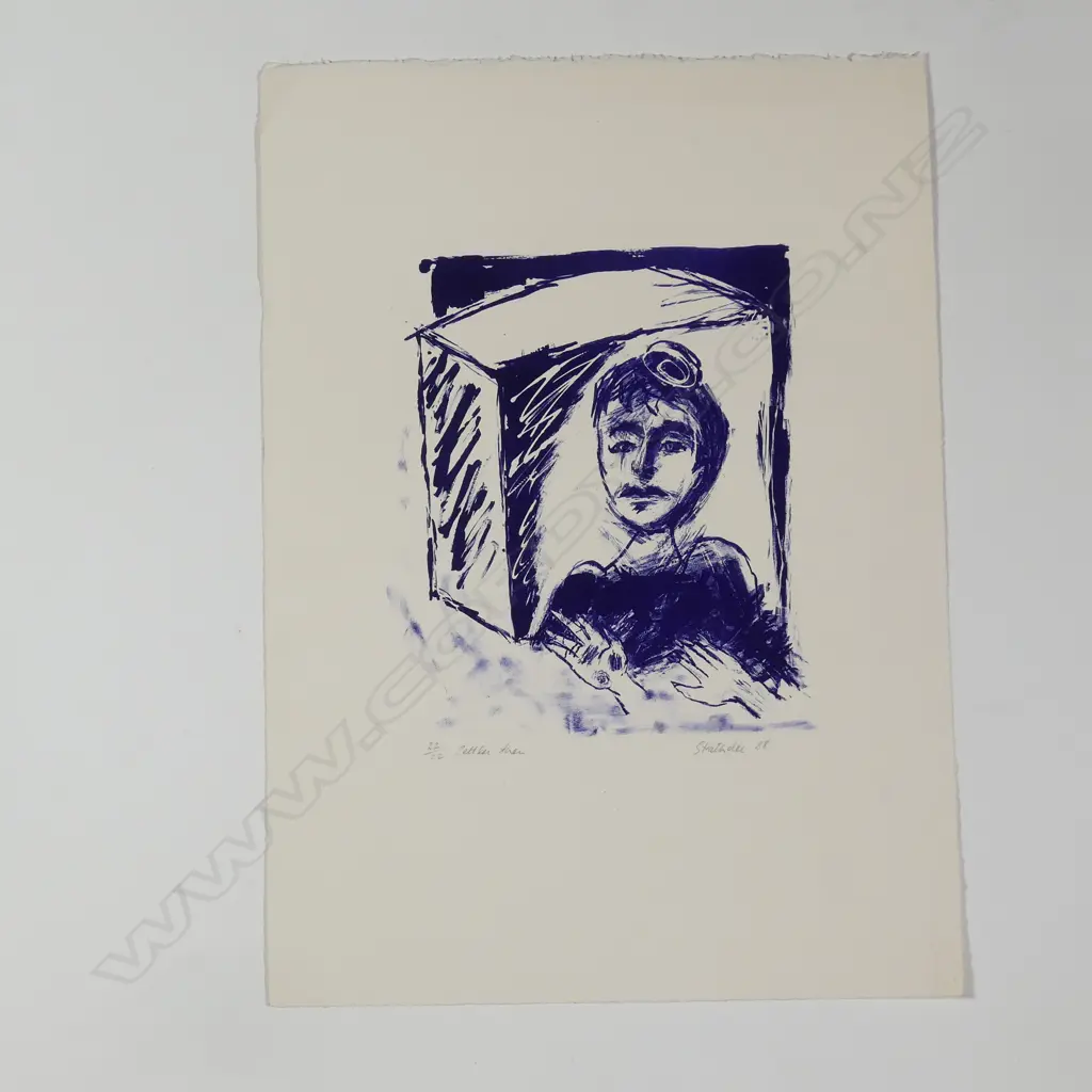 Barbara Strathdee (b. 1941) 'Settler Then' lithograph Image 1++