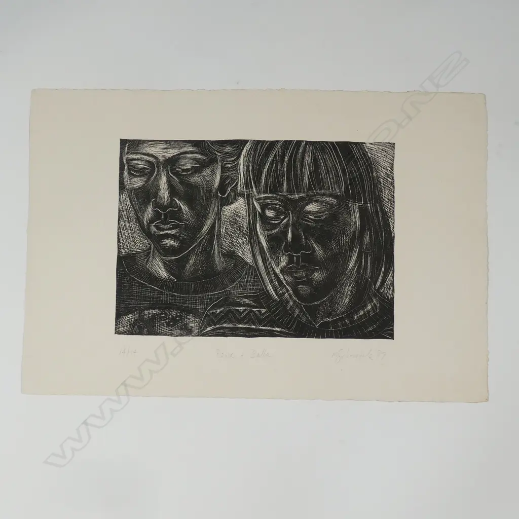 Murray Grimsdale (b. 1943) 'Rewa + Bella' lithograph Image 1++