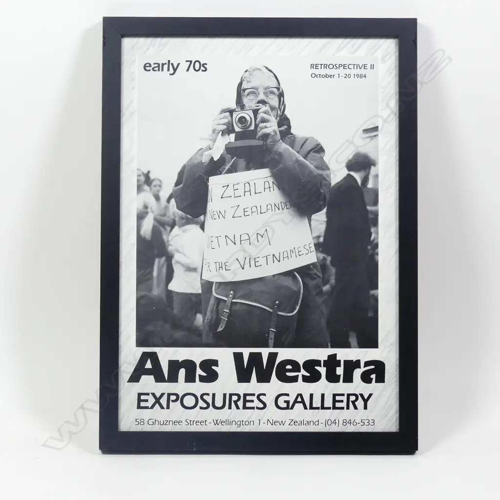 Ans Westra 'early 70's' retrospective II exhibition lithographic poster 1984. Framed under glass Image 1++