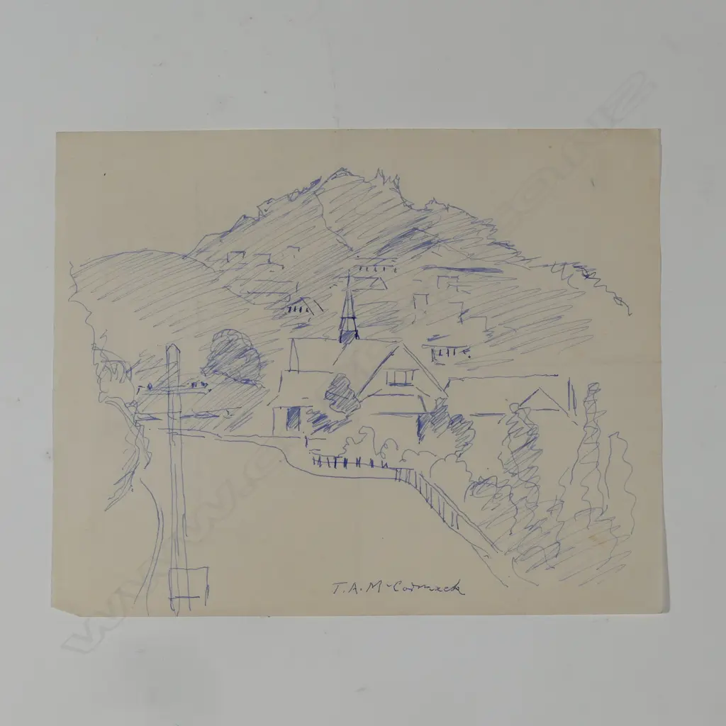 T. A. McCormack (1883-1973) untitled landscape sketch Image 1++