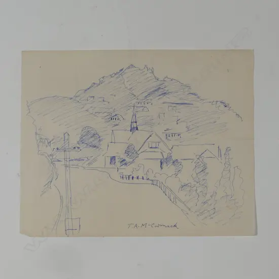 T. A. McCormack (1883-1973) untitled landscape sketch