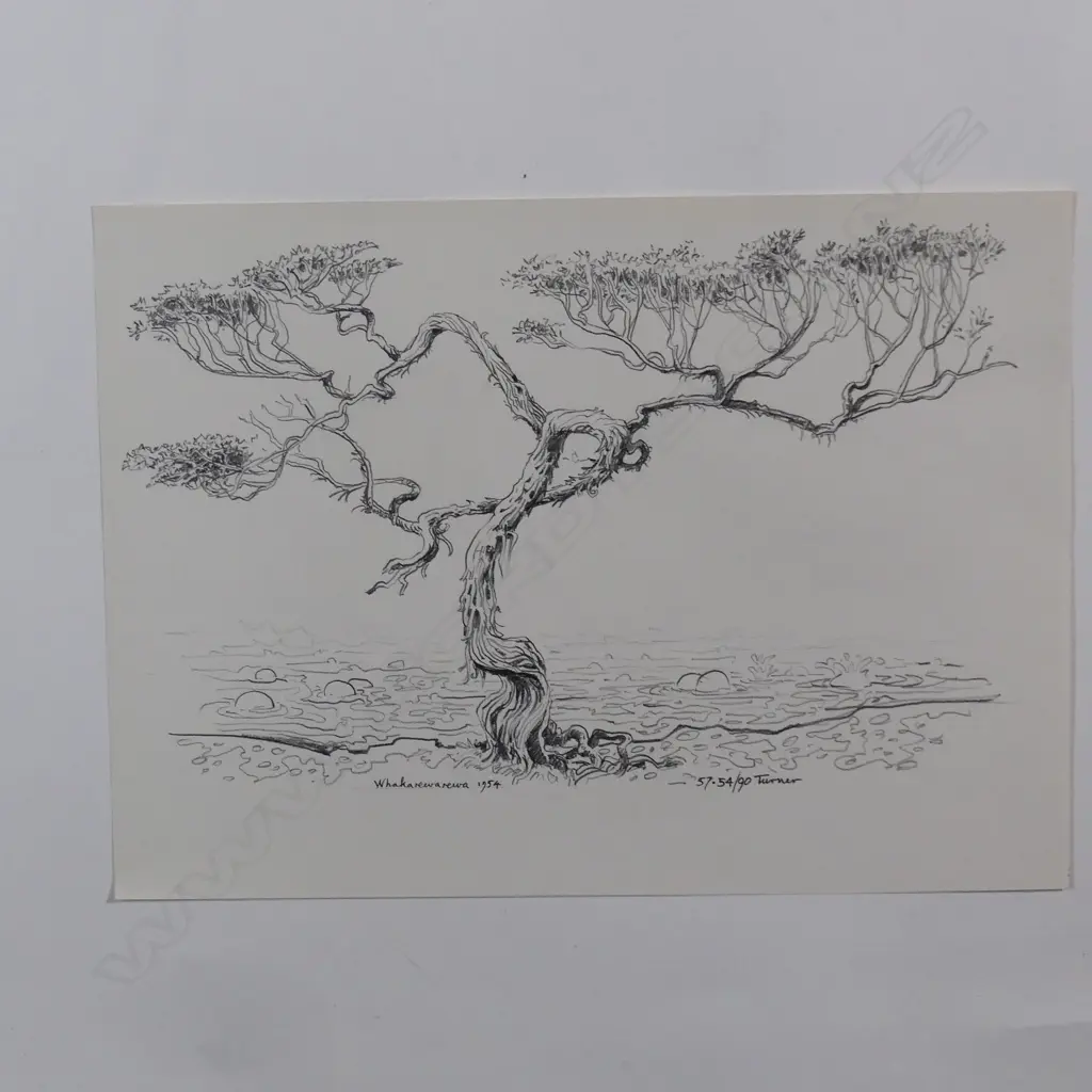 Dennis Knight Turner (1924-2011) 'Whakarewarewa 1954' Image 1++