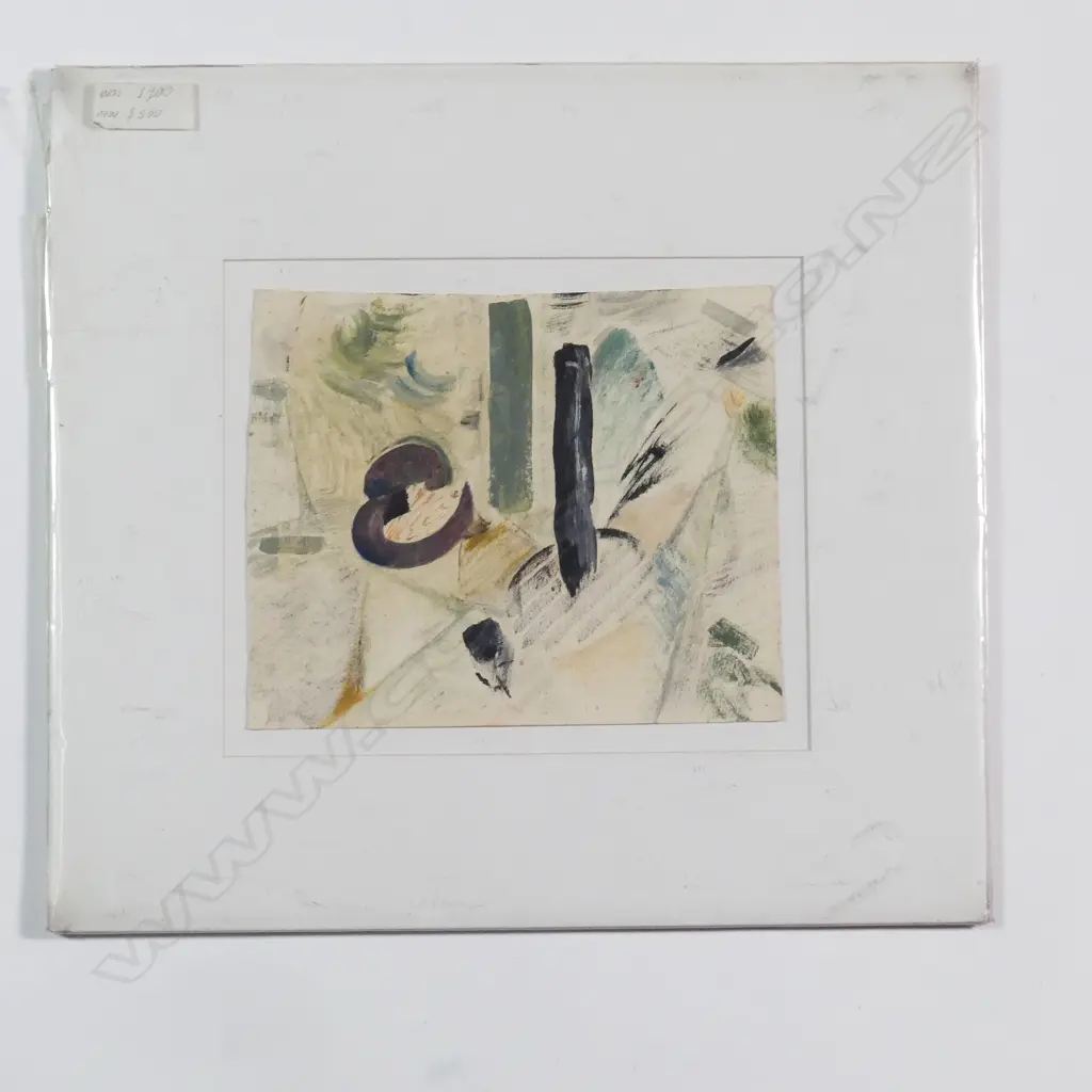 Patricia France (1911-1995) untitled abstract gouache c. 1960 Image 1++