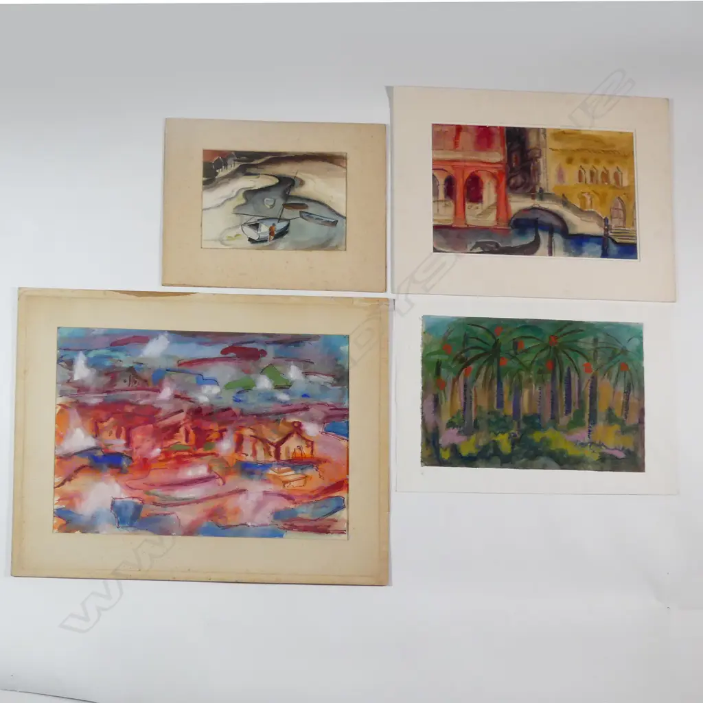 Sina Woolcott (1907-2003) four assorted watercolours Image 1++