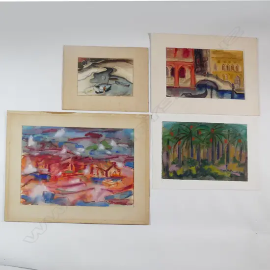 Sina Woolcott (1907-2003) four assorted watercolours
