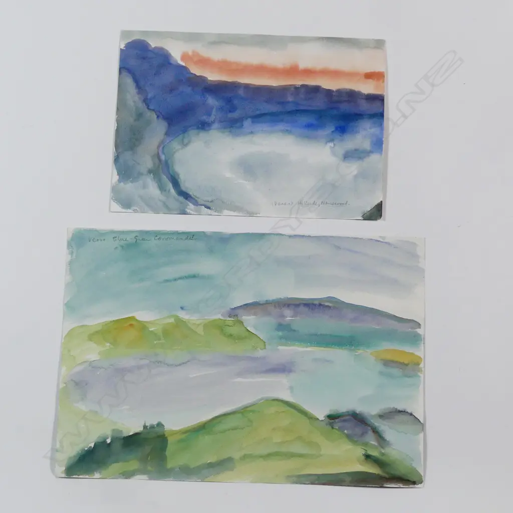 Anna Caselberg (1942-2004) two watercolour landscapes Image 1++