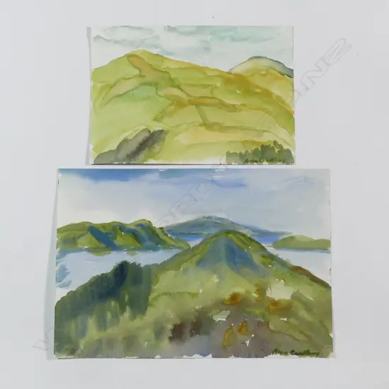 Anna Caselberg (1942-2004) two watercolour landscapes