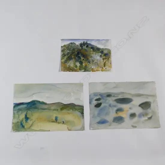 Anna Caselberg (1942-2004) three watercolour landscapes