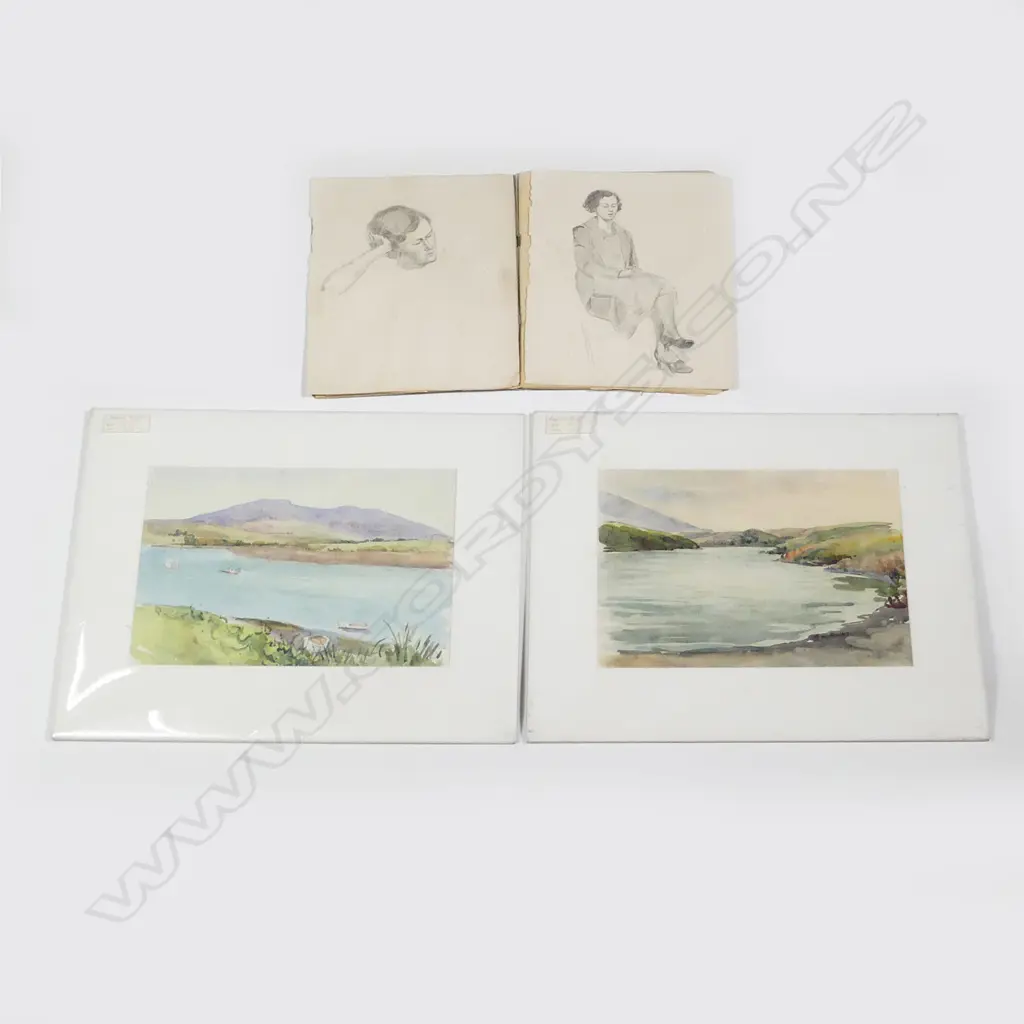 Frances Wright (1877-1964) two landscape watercolours Image 1++