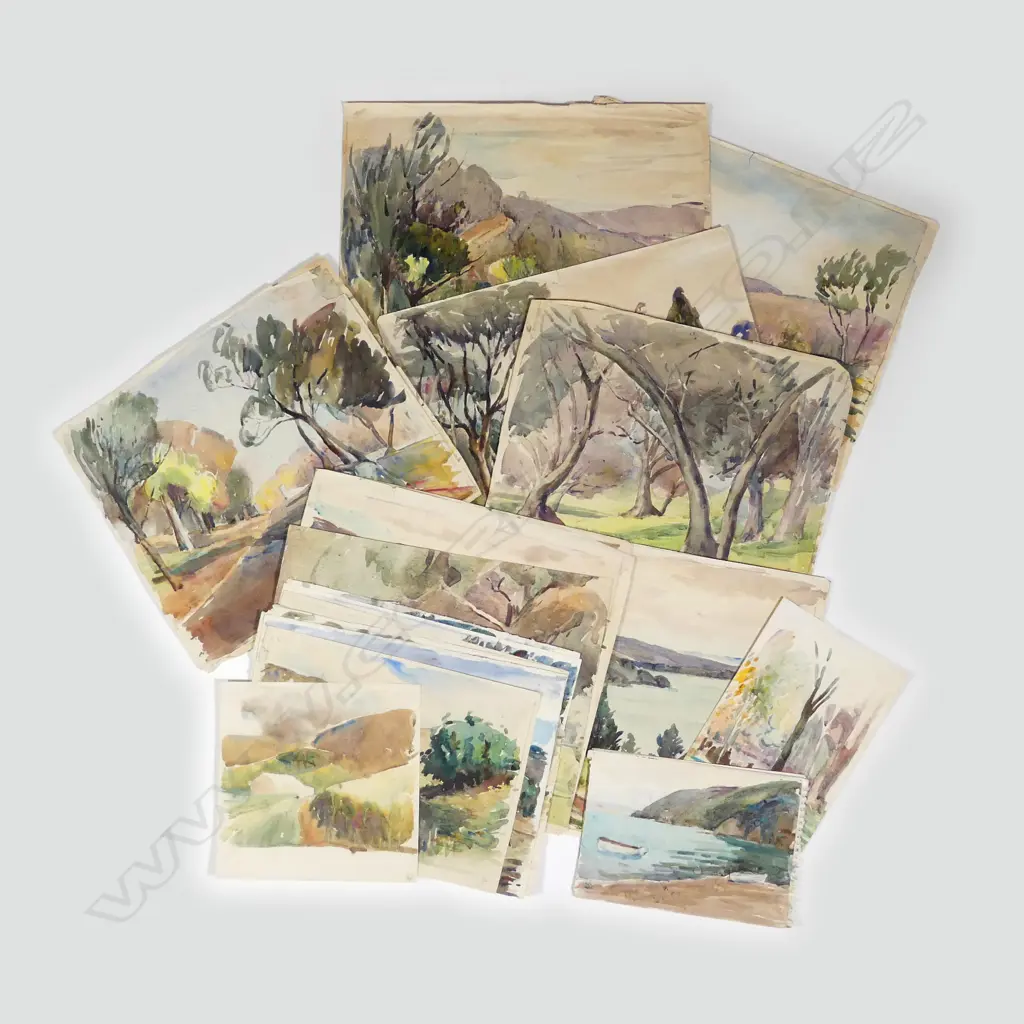 Frances Wright (1877-1964) collection of landscape watercolours Image 1++