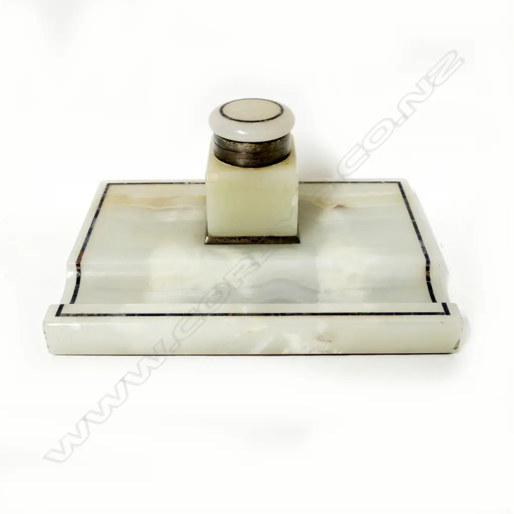 An alabaster ink stand Image 1++