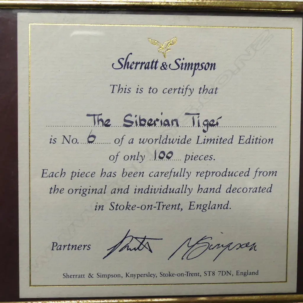 A large and impressive Sherratt & Simpson sculpture ‘The Siberian Tiger’ Image 1++