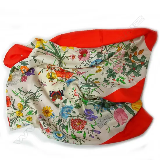 A Gucci vintage silk scarf designed by V. Accornero