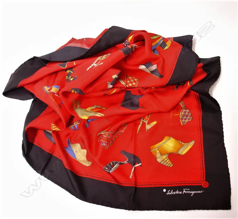 A vintage Salvatore Ferragamo silk scarf Image 1++