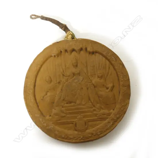 A large Victorian period wax seal
