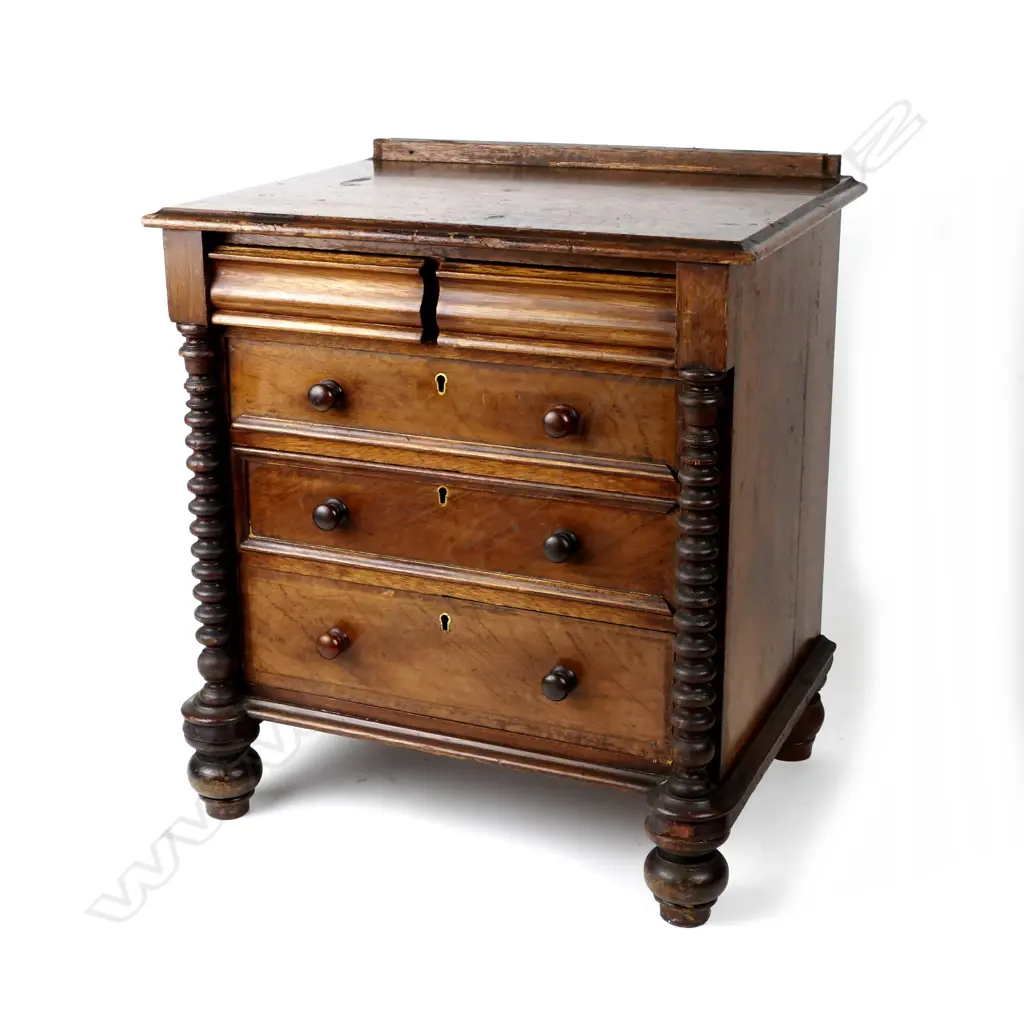 A miniature colonial cedar chest of five drawers Image 1++