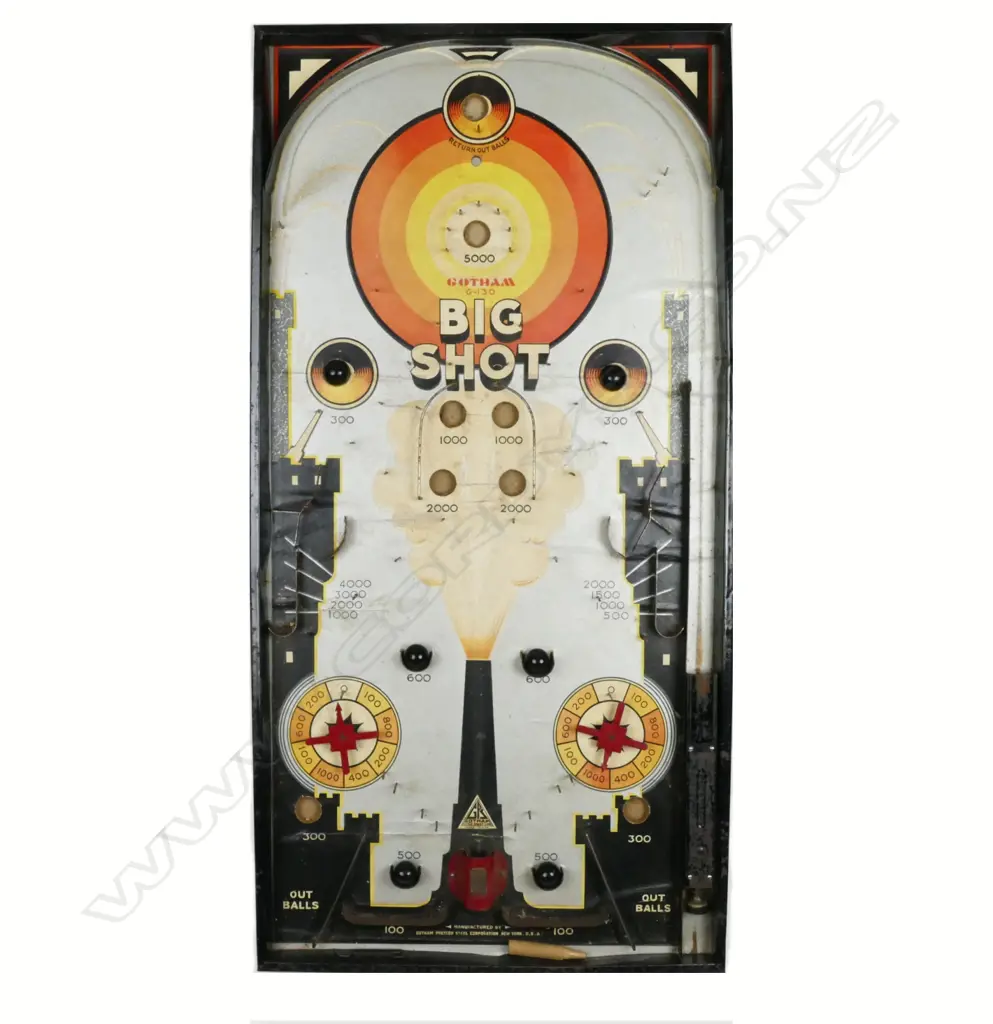 A 1937 'Big Shot' pin ball game Image 1++
