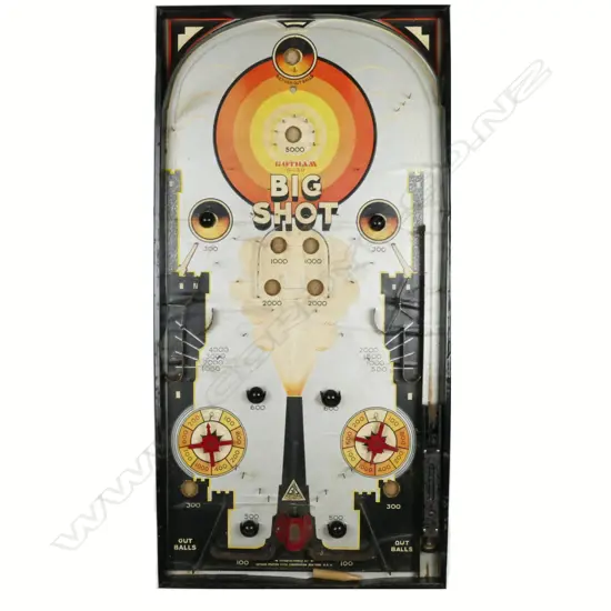 A 1937 'Big Shot' pin ball game