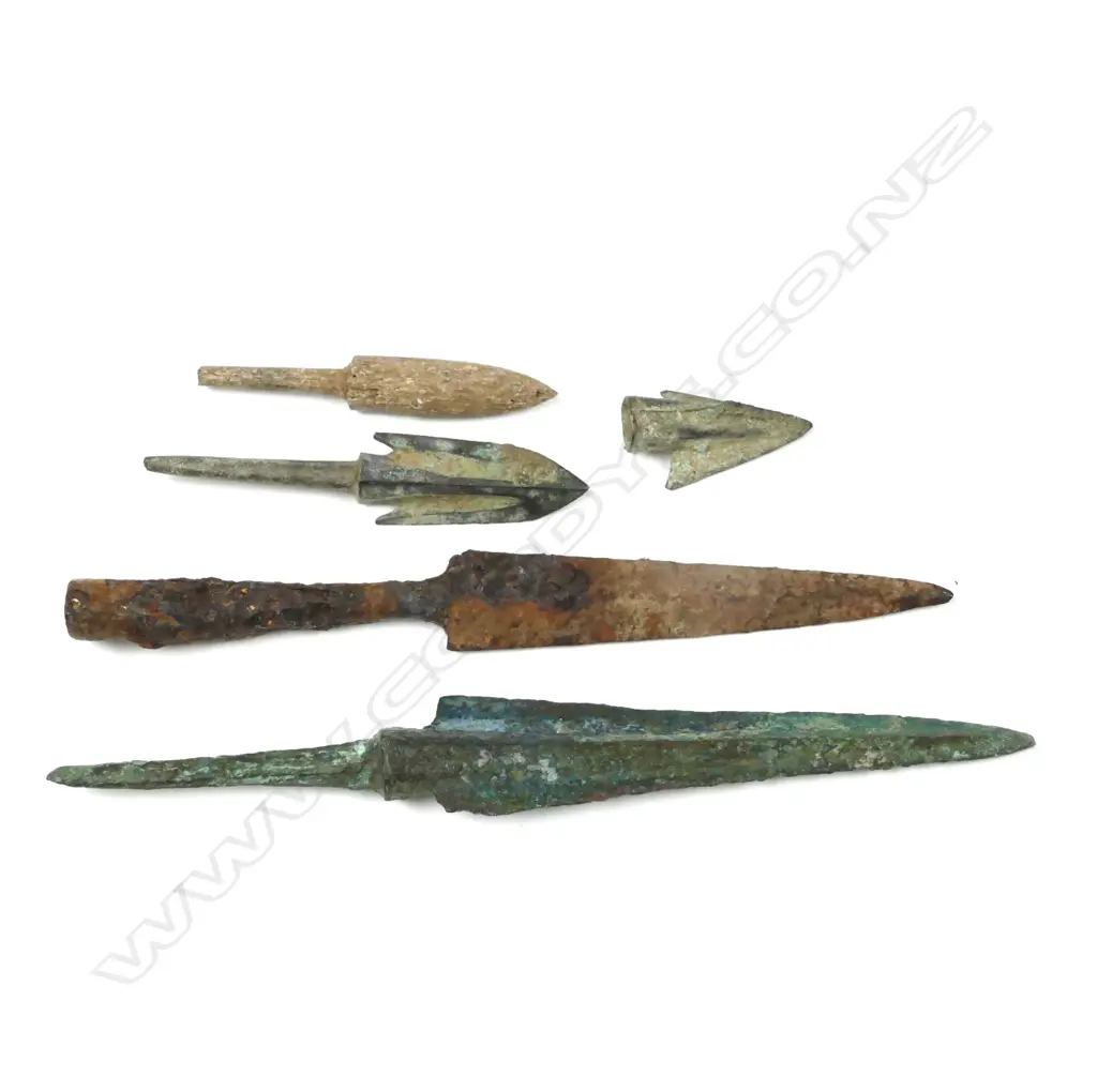 A Roman 1st-2nd Century brass spear pointed arrow head Image 1++