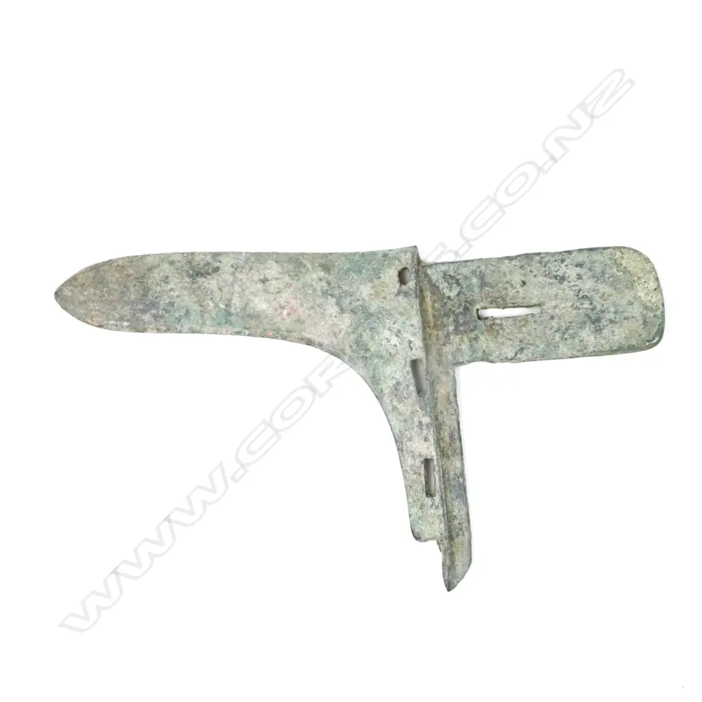 An archaic Chinese bronze halberd Image 1++