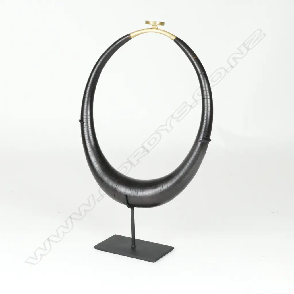 A Nias Island coconut and brass 'Kalabubu' necklace Image 1++