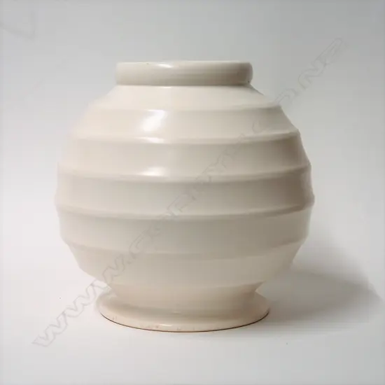 A large Crown Lynn hand potted vase