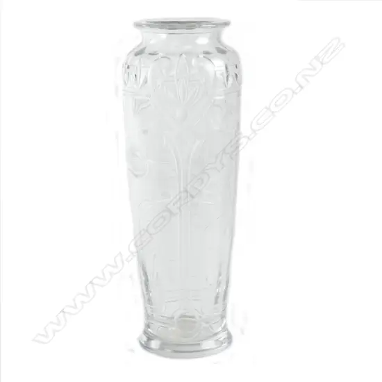 A good quality cut glass vase of tall baluster shape